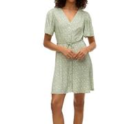 VERO MODA Women's Vmalba SS Short Dress WVN Ga Noos, Reseda Green, L