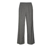 VERO MODA Women's Vmanni Mw Wide Pull Up Pant Fabric Trousers, Black, 38W x 32L