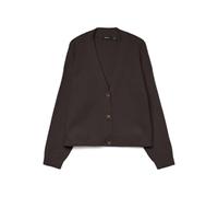 VERO MODA Women's Vmaries Ls V-Neck Cardigan Bf, Chocolate Cake, S