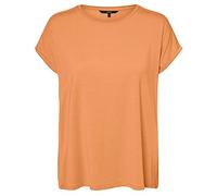 VERO Moda Women's VMAVA Plain SS GAJRS NOOS Top, Mock Orange, M, Mock Orange, M