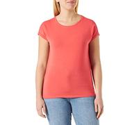 VERO MODA Women's Vmava Plain SS Top Gajrs Noos, Sun Kissed Coral, Large