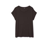 VERO Moda Women's Vmava Plain SS Top Ga JRS Noos, Chocolate Cake, X-Large, Chocolate Cake, XL
