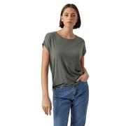 VERO MODA Women's Vmava Plain SS Top Gajrs Noos Shirt, Laurel Wreath, Large