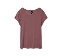 VERO MODA Women's Vmava Plain SS Top Gajrs Noos Shirt, Rose Brown, Large