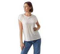 VERO MODA Women's Vmava Plain SS Top Gajrs Noos Shirt, Snow White, S