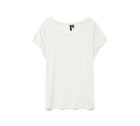 VERO MODA Womens Vmava Plain Top Gajrs Noos T-Shirt, Snow White, XS UK