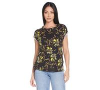 Vero Moda Women's Vmava Plain Top Multi Aop Ga Noos T Shirt, Black/Aop: Mila, XS UK