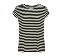 VERO Moda Women's Vmaya Plain Ss Top Stripe Ga Noos Curve T-Shirt