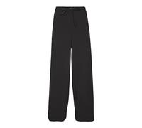 VERO MODA Women's Vmbabette Mw Wide Pull Up Pant Boo Fabric Trousers, Black, 34W x 30L