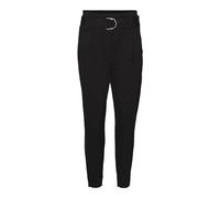 Vero Moda Petite Women's VMBAILEY HR Paperbag Belt Pants Petite, Black, S/P/28