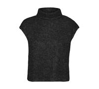 VERO MODA Women's Vmblis SL Highneck JRS Boo Top, Black/Detail: Melange, XS