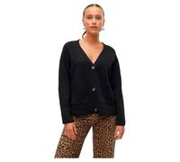 Vero Moda Women's Vmboom Ls Ga Noos V-Neck Button Down Cardigan Sweater, Black, M