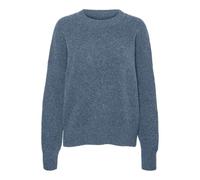VERO MODA Women's Vmboom LS O-Neck Jumper Ga Noos Knitted, China Blue/Detail: Melange, S