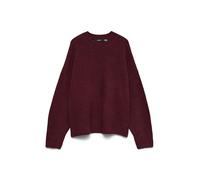 Vero Moda Women's Vmboom LS O-Neck Pullover Ga Noos Knitted Jumper, Winetasting, L