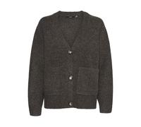 VERO MODA Women's Vmboom LS V-Neck Button Cardigan Ga Noos, Chocolate Cake, XL