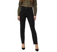Vero Moda Women's Vmbrenda Hr Straight A Cut Gu131 Ga Noos Jeans, Black Denim, 27W / 32L
