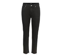 Vero Moda Women's Vmbrenda Hr Straight Cut Gu131 Ga Noos Jeans, Black Denim, 25W 30L UK