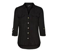 VERO MODA Women's Vmbumpy L/S Shirt New Noos Blouse, Black, XS