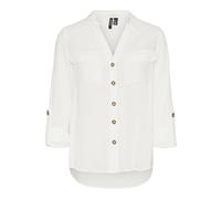 VERO MODA Women's Vmbumpy New Noos TLL L/S Shirt Blouse, Snow White, L/Tall