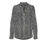 VERO MODA Women's Vmbumpy L/S Shirt New WVN Ga Noos Long Sleeve Blouse, Black/Stripes: mara, S