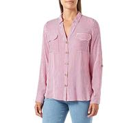 VERO MODA Women's VMBUMPY L/S Shirt New WVN NOOS Long Sleeve Top, Fuchsia Purple/Stripes:Snow White, L