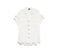 VERO MODA Women's Vmbumpy S/S Shirt WVN Ga Noos Short-Sleeved Blouse, White, XXL