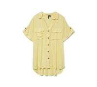 VERO MODA Women's Vmbumpy SS Shirt WVN Ga Noos, Lemon Meringue, S