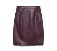 VERO MODA Women's Vmbuttersia Hw Coated Skirt Noos, Winetasting, S