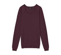 VERO MODA Women's Vmcare Structure Ls O-Neck Blou Ga Noos fine Sweater, Wine, S