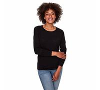 VERO MODA Women's Vmcare Structure Ls O-Neck Blouse Noos Jumper, Black, 10 (Manufacturer Size: Small)