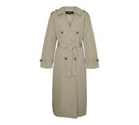VERO MODA Women's Vmchloe Long Trench Coat, Laurel Oak, L