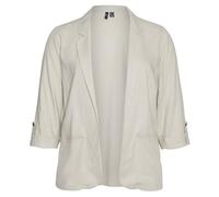 VERO Moda Womens Vmcjesmilo 3/4 WVN Ga Noos Cur Blazer, Silver Lining, 26 UK