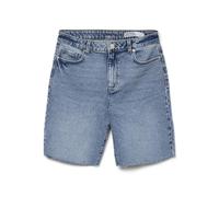 VERO MODA Women's Vmcleo Hr Long DNM Shorts Mix Noos, Light Blue (Light Blue Denim), XL