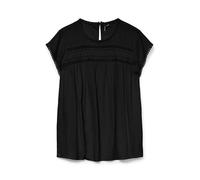 VERO MODA Women's VMDEBBIE Pleat S/L TOP GA NOOS Blouse, Black, S