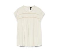VERO MODA Women's Vmdebbie Pleat S/L Top WVN Ga Curve Noos Blouse (Pack of 1)