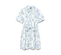 VERO MODA Women's Vmdicthe 2/4 Short Volume Dress WVN Ga, Snow White, Large, Snow White, L