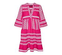 VERO MODA Women's Vmdicthe 3/4 Tunic WVN Top, Pink Yarrow/AOP:Ibiza Snow White, S