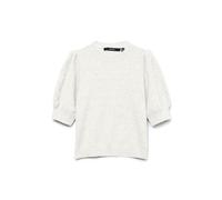 Crew Neck Jumper with 3/4 Length Sleeves White