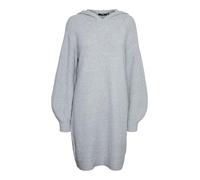 VERO MODA Women's Vmdoffy Hoodie LS Short Dress Ga Noos Hooded, Light Grey Mix, S