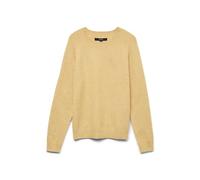 VERO MODA Women's Vmdoffy LS O-Neck Blouse Ga Noos Knitted Jumper, Golden Spice/Detail: Melange, Large