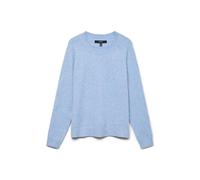 VERO MODA Women's Vmdoffy LS O-Neck Blouse Ga Noos Sweater, Blue Jasper/Detail: Melange, M