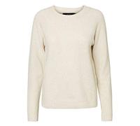 VERO MODA Women's Vmdoffy Ls O-Neck Blouse Noos Jumper, Beige (Birch Detail: Melange), 14 (Size: Large)