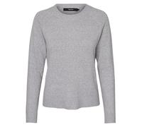 Vero Moda Women's Vmdoffy Ls O-neck Blouse Noos Jumper, Grey (Light Grey Melange Light Grey Melange), M UK