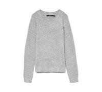 Vero Moda Women's Vmdoffy Ls O-neck Blouse Noos Jumper, Grey (Light Grey Melange Light Grey Melange), S UK