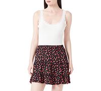 VERO MODA Women's Vmeasy FRL Mini Skirt R1 WVN Ga, Black/AOP: Niki, M