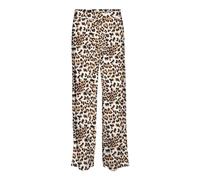 VERO MODA Women's Vmeasy Joy Hw Wide Pants WVN Ga, Tan/AOP: Leo, L
