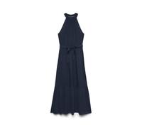 VERO Moda Women's Vmeasy Joy S/L Long Halterneck Dress WVN, Blazer Navy, M