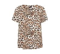 VERO MODA Women's Vmeasy Joy S/S WVN Ga Top, Tan/AOP: Leo, S