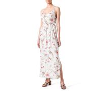 VERO MODA Women's Vmeasy Joy Slit Maxi V-Neck Dress WVN Ga, Birch/AOP: vicka, L