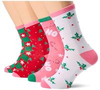 VERO MODA Women's Vmelf Socks Giftbox Xmas, Hot Pink/Pack: Box 1, One Size